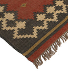Kilim Style Hand Woven Jute Rug