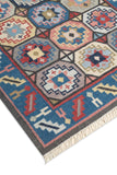 Art kilim style flat woven woollen durrie rug