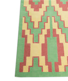 Art kilim style flat woven cotton durrie rug