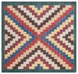 Art kilim style flat woven cotton durrie rug