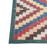 Art kilim style flat woven cotton durrie rug