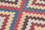 Art kilim style flat woven cotton durrie rug
