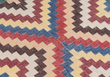 Art kilim style flat woven cotton durrie rug