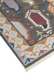 Art kilim style flat woven woollen durrie rug