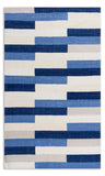 Contemporary style flat woven silk durrie rug
