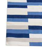 Contemporary style flat woven silk durrie rug