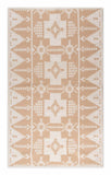 Velora comfort geometrical design cotton orange ivory rug