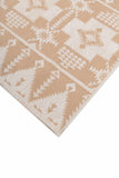 Velora comfort geometrical design cotton orange ivory rug