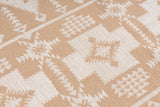 Velora comfort geometrical design cotton orange ivory rug