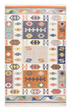 Art kilim style flat woven cotton durrie rug
