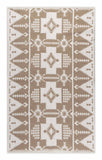 Velora comfort geometrical design cotton camel rug