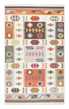 Art kilim style flat woven cotton durrie rug