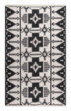 Velora comfort geometrical design cotton black & white rug