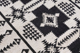 Velora comfort geometrical design cotton black & white rug