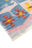 Art kilim style flat woven woollen durrie rug