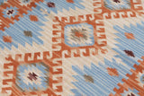 Geometrical Flat Woven Kilim Style Wool Rug