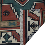Art kilim style flat woven cotton durrie rug