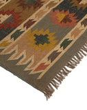 Kilim Style Hand Woven Jute Rug