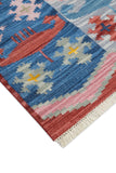 Art kilim style flat woven woollen durrie rug
