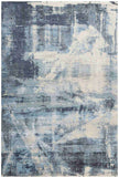 Ethereal Blue Modern Style Hand Knotted Wool Viscose Carpet