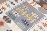 Art kilim style flat woven cotton durrie rug