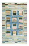 Art kilim style flat woven woollen durrie rug