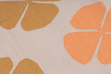Mid Century style flat woven cotton durrie rug