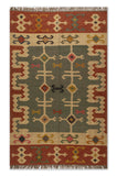 Kilim Style Hand Woven Jute Rug