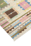Art kilim style flat woven woollen durrie rug