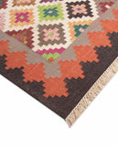 Bloom Craft Collection Handwoven Indigo Cotton Rug