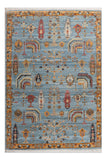 Peshawar Transitional Afghan Woollen Hand Knotted Carpet