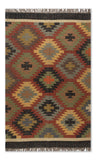 Kilim Style Hand Woven Jute Rug