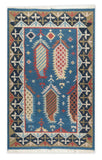 Art kilim style flat woven woollen durrie rug