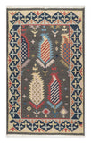 Art kilim style flat woven woollen durrie rug