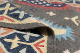 Art kilim style flat woven woollen durrie rug