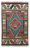 Art kilim style flat woven cotton durrie rug