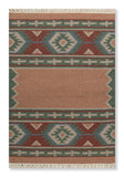 Rust Olive Kilim Wool Durrie Rugs