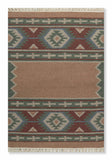 Rust Olive Kilim Wool Durrie Rugs