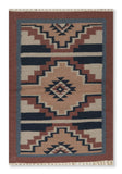 Rust Olive Kilim Wool Durrie Rugs