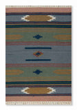 Rust Olive Kilim Wool Durrie Rugs