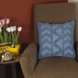 BOHO STYLE COTTON NAVY HAND WOVEN CUSHION