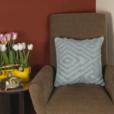 BOHO STYLE COTTON GRAY HAND WOVEN CUSHION