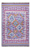Geometrical Flat Woven Kilim Style Wool Rug