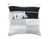 BOHO STYLE COTTON GREY HAND WOVEN CUSHION