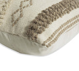BOHO STYLE COTTON BEIGE HAND WOVEN CUSHION