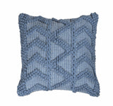 BOHO STYLE COTTON NAVY HAND WOVEN CUSHION