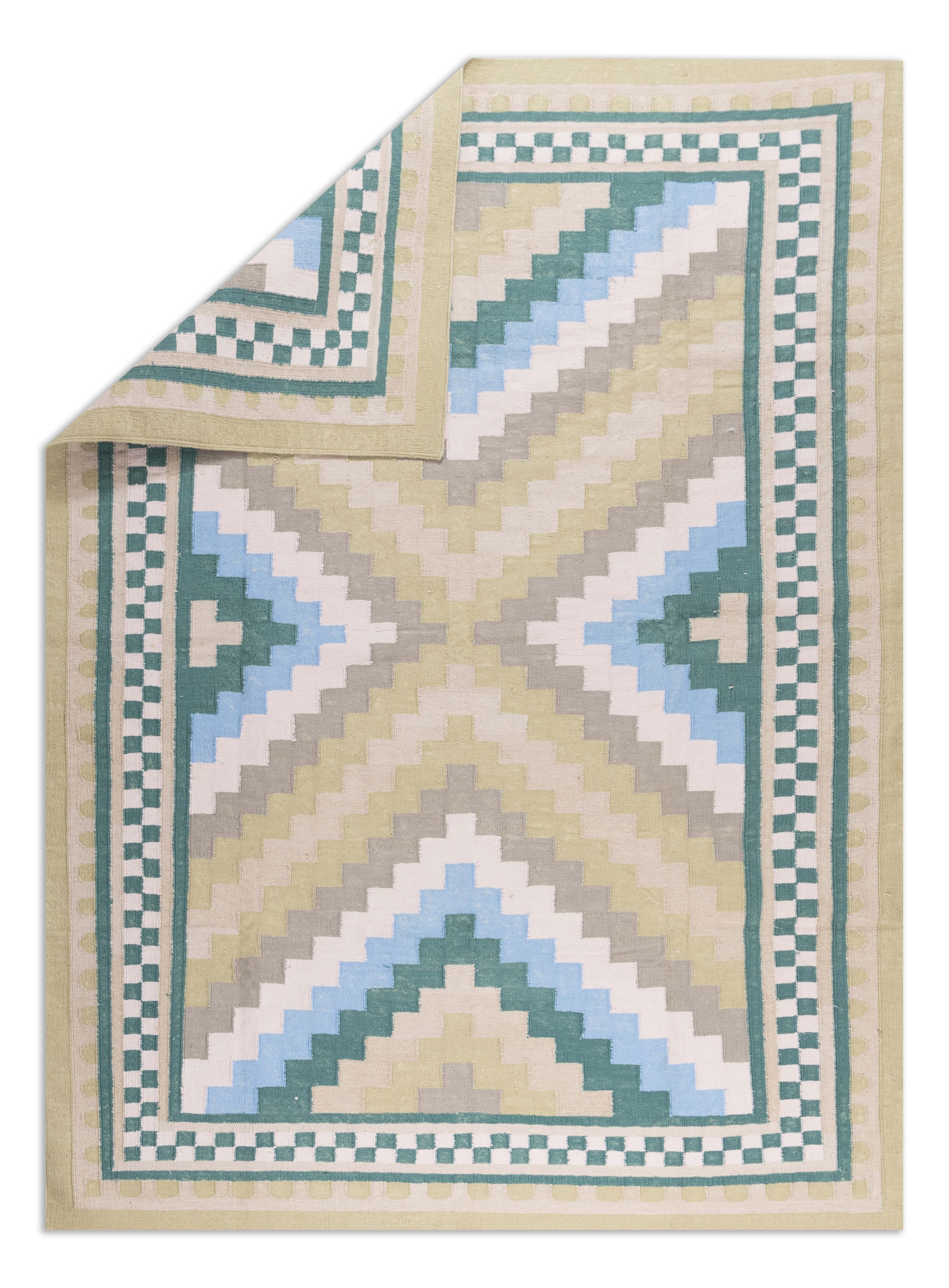 Cotton Kilim Flat Woven Durrie