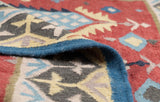 Art kilim style flat woven woollen durrie rug