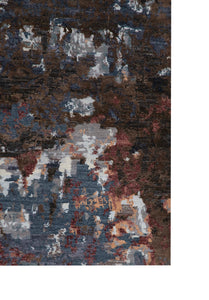 Modern Style Hand Knotted Wool Viscose Carpet