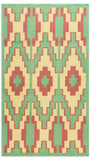 Art kilim style flat woven cotton durrie rug